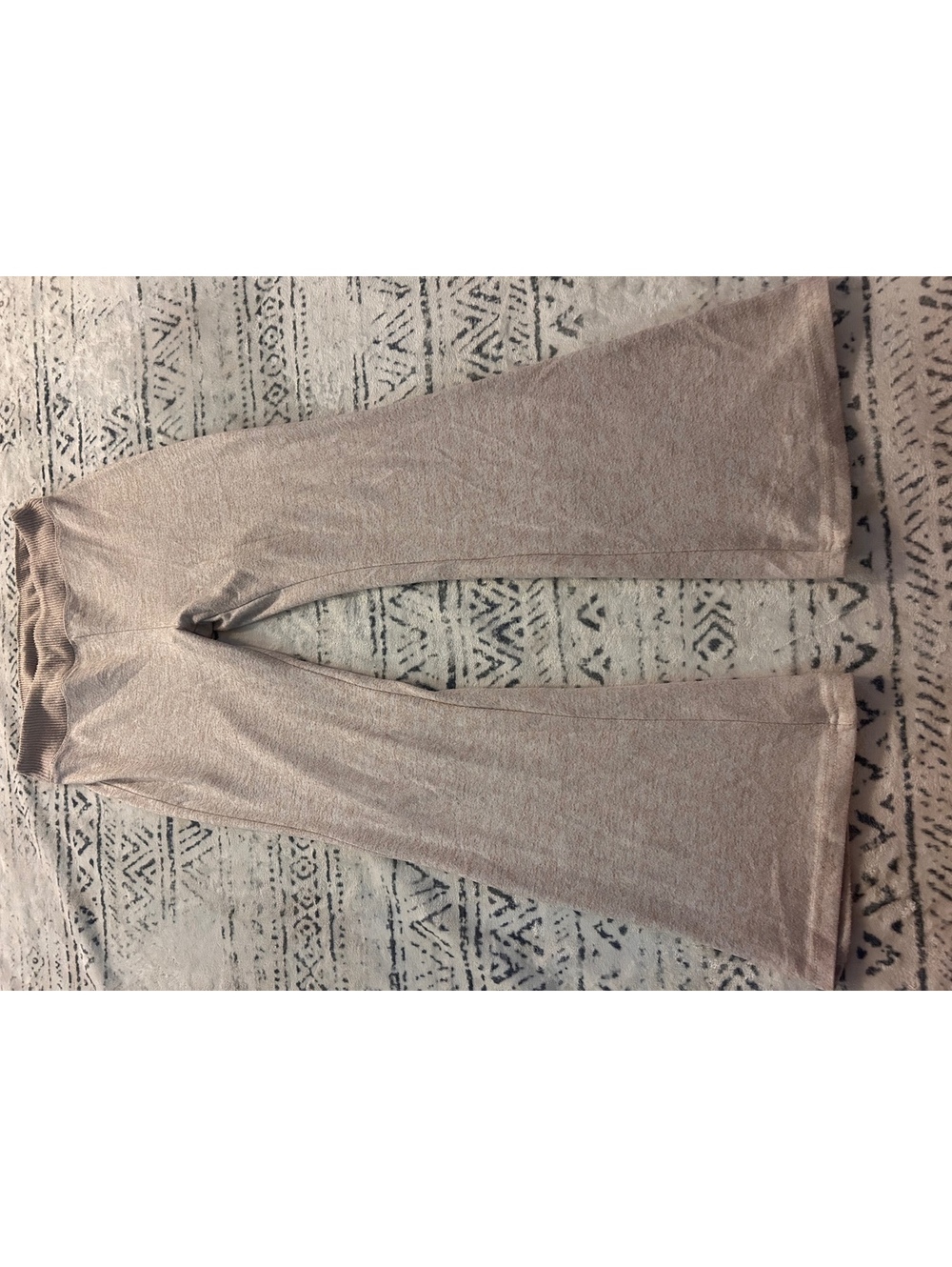 No Comment Women's Beige Knit Flared Pants Size L